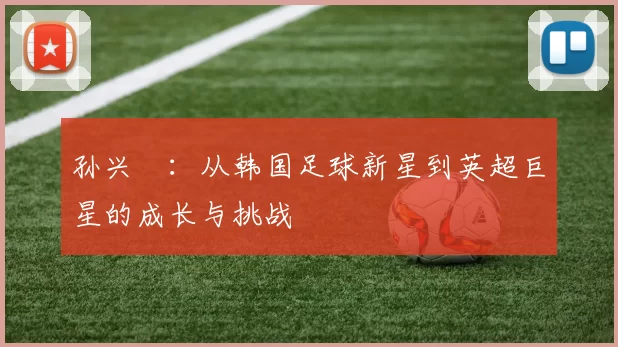 孙兴慜：从韩国足球新星到英超巨星的成长与挑战